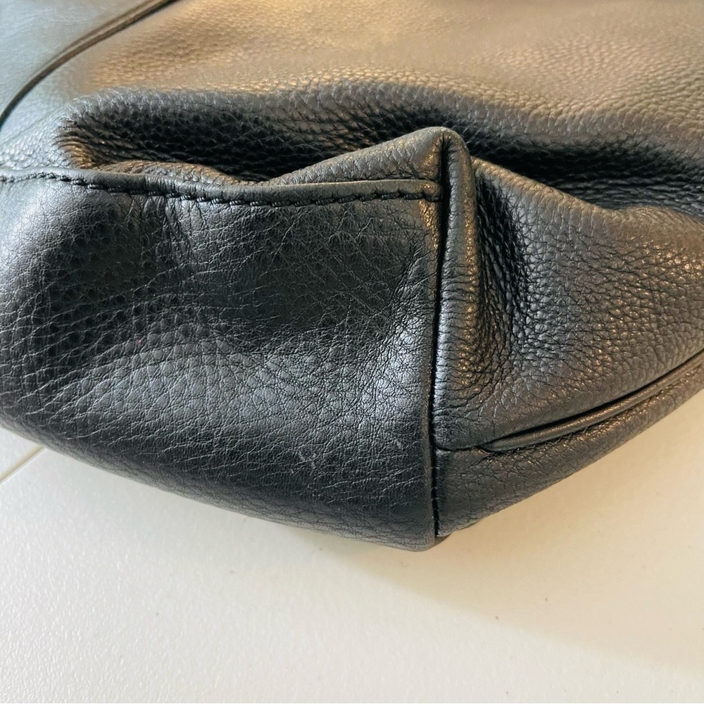 Michael Michael Kors Hobo Satchel Leather Shoulder Bag Black - Picture 9 of 12